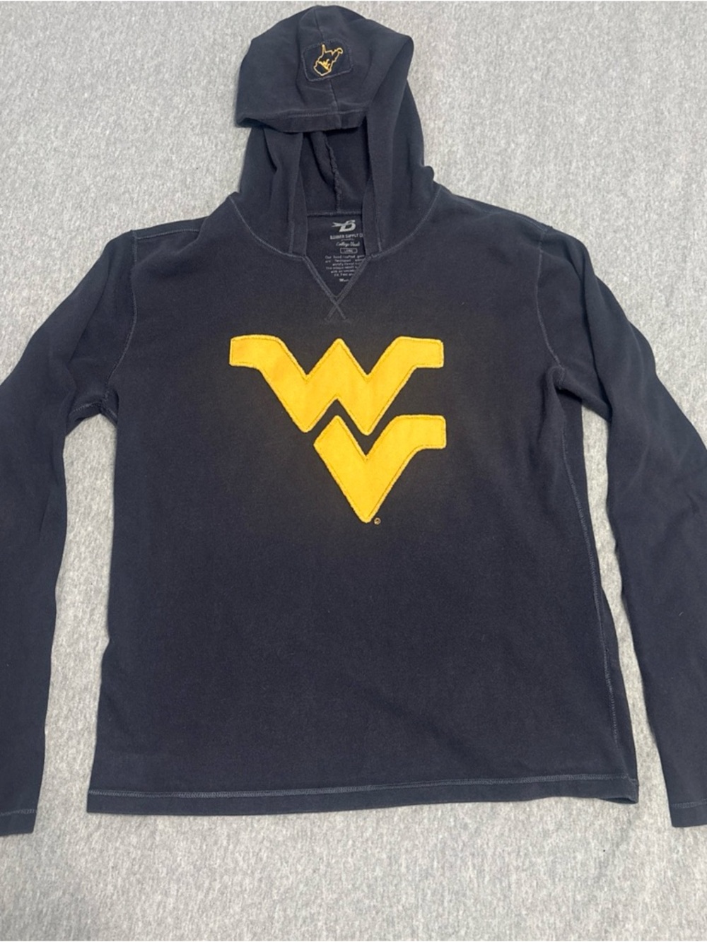 Women's Black Hoodie with Gold WV Logo Large